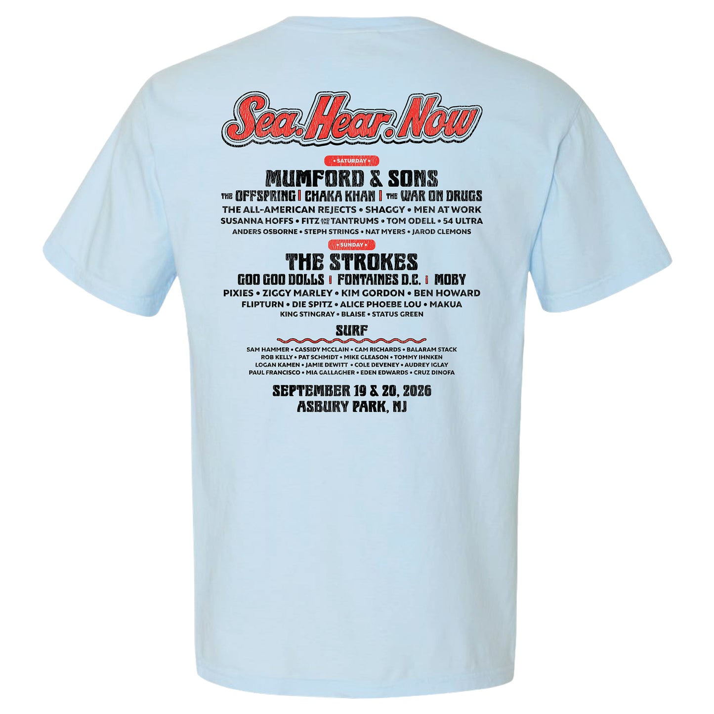 Asbury Waves Lineup Tee