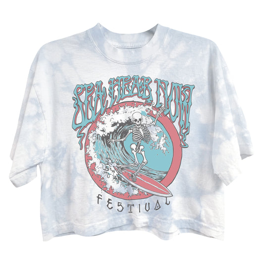 Women's Skeleton Surf Lineup Crop Tee