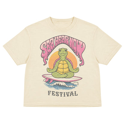 Turtle Lineup Crop Tee
