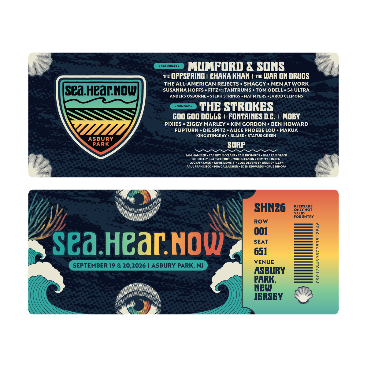 2026 Sea.Hear.Now Souvenir Ticket